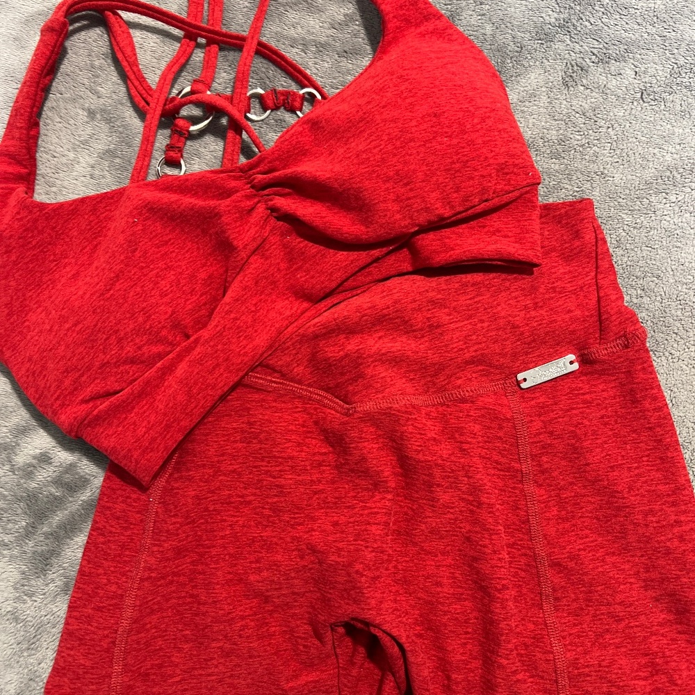 Bombshell Sportswear Red Athletic Set
